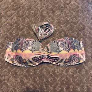 victoria’s secret bandeau swim bikini top 34B with straps
